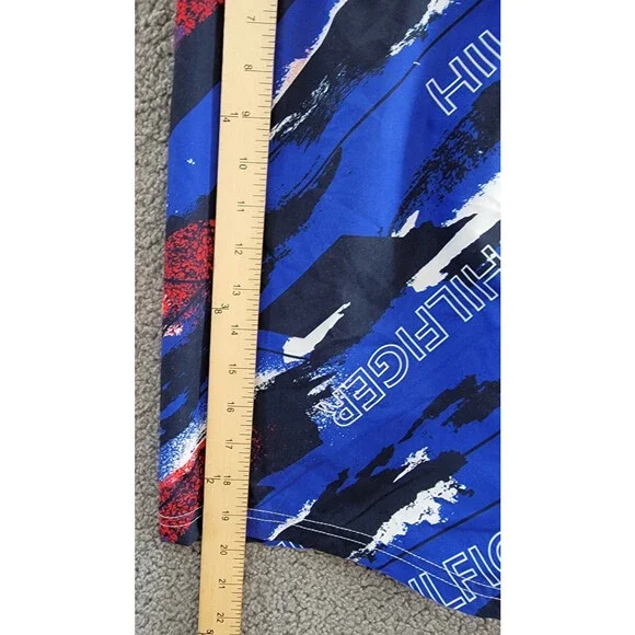 Tommy Hilfiger Wave All Over Print Swim Trunks Big Boys XL 18/20 Surf the Web